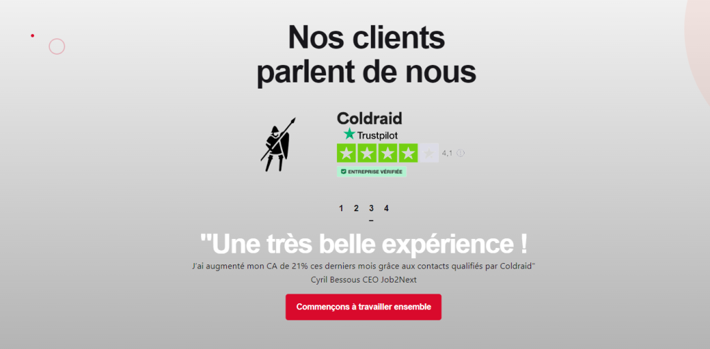 Avis Coldraid de clients sur les prestations
